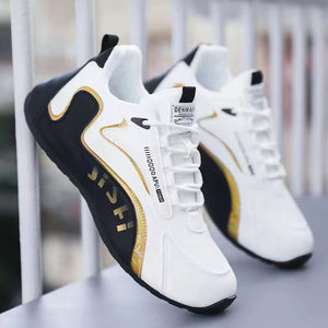 White Fashionable Men's Sneaker Shoes Casual 2024 New Men's Sports Leather Shoes Outdoor Waterproof Jogging gym Male Sneaker