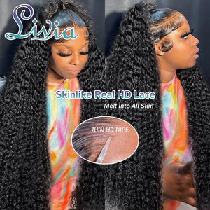 Deep Curly Lace Front Human Hair Wig For Black Women Pre Plucked HD Lace Front Wigs Human Hair 13x4 Deep Wave Lace Frontal Wig